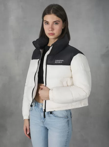 Jackets Mujer Alcott Chaqueta Corta Con Relleno Reciclado Wh1 Off White