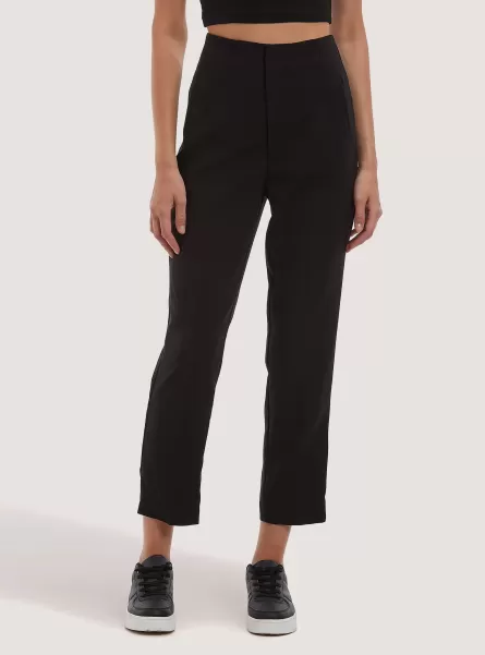 Mujer Pantalones Alcott Pantalón Liso Con Pinzas Bk1 Black
