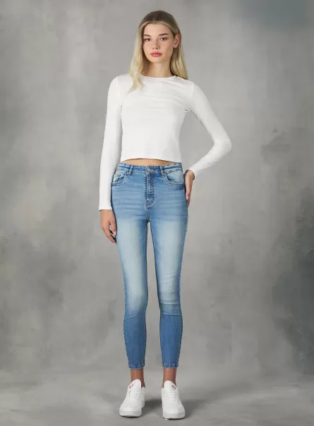 Alcott Vaqueros Super Skinny De Cintura Alta Mujer Jeans D006 Azure