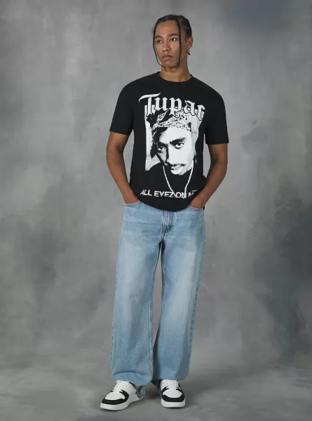 Bk1 Black Camisetas Mujer Tupac / Alcott T-Shirt