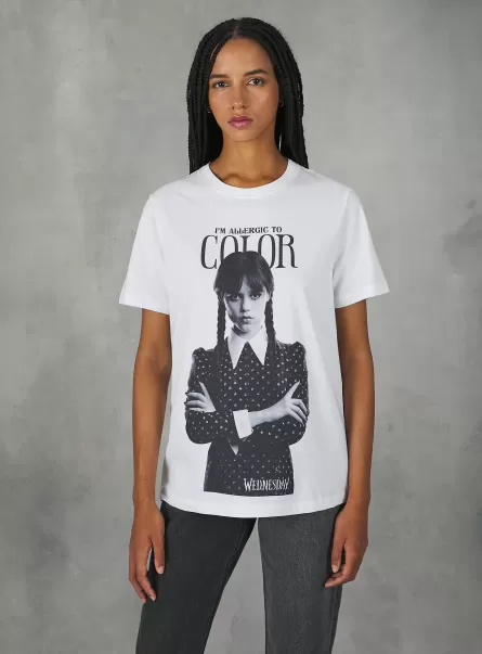 Camiseta Wednesday / Alcott Camisetas Wh3 White Mujer