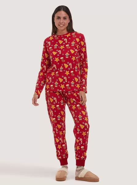 Pijamas Rd2 Red Medium Alcott Mujer Pijama Con Estampado Navideno Colección Christmas