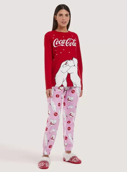 Pijamas Mujer Pijama Coca-Cola X Christmas Collection Alcott Rd2 Red Medium