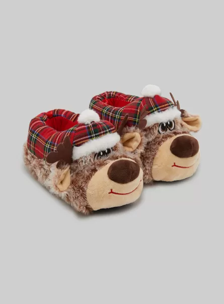 Alcott Pantuflas De Navidad Mujer Rein Reindeer Zapatos