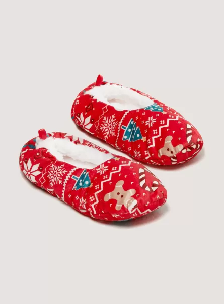 Mujer Zapatos Zapatillas Christmas Collection Rd2 Red Medium Alcott