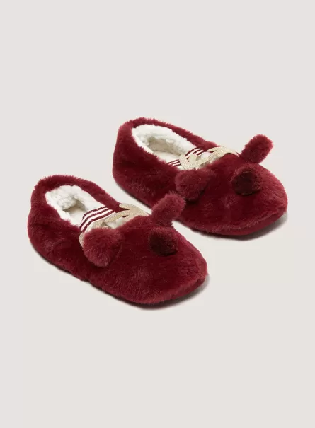 Mujer Pantofole Christmas Collection Zapatos Alcott Rd1 Red Dark