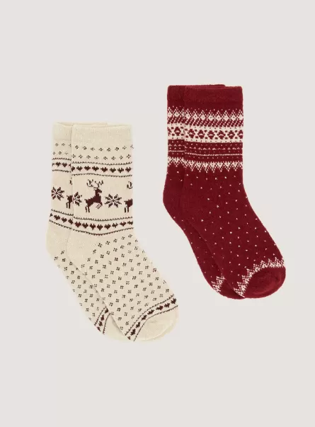 Mujer Alcott Set 2 Calzini Christmas Collection All Over Multicolore Calcetines