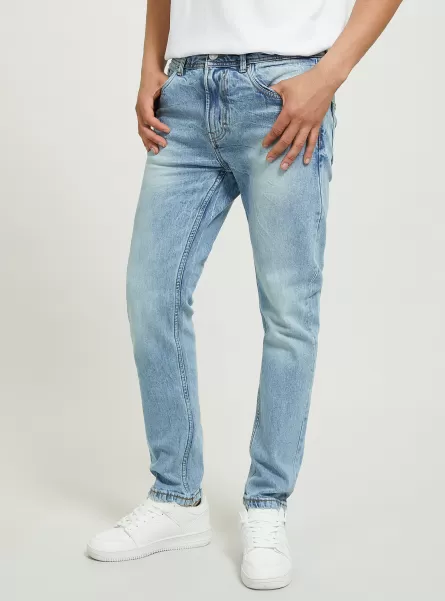 Alcott Hombre Jeans Vaqueros De Algodón Slim Fit D004 Medium Light Blue