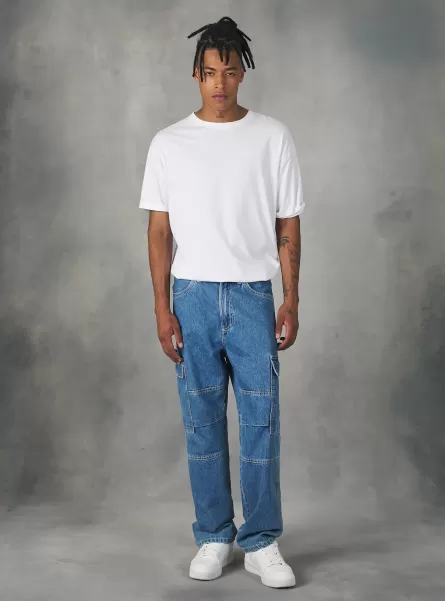 Jans Cargo Hombre D003 Medium Blue Alcott Jeans