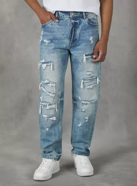 Hombre Vaqueros Slim Fit De Los 90 D005 Light Blue Alcott Jeans