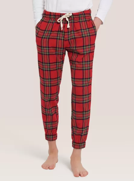 Pantalón De Pijama De Tartán Pantalones Hombre Rd2 Red Medium Alcott