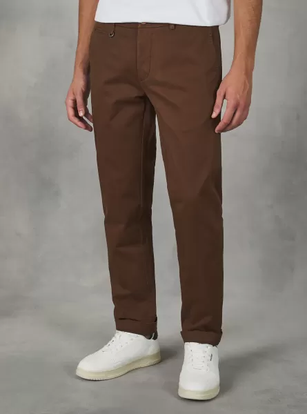 Alcott Pantalones Pantalón Chino De Sarga De Algodón Elástico Rt2 Rusty Medium Hombre