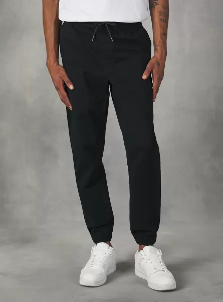 Alcott Pantalones Pantalón Jogger De Algodón Elástico Con Cordón De Ajuste Hombre Bk1 Black