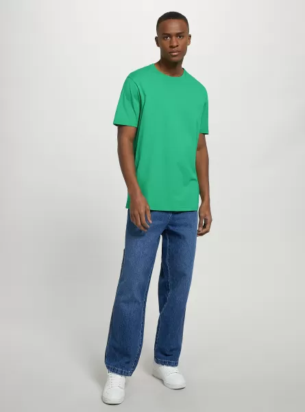 Camiseta De Algodón Con Cuello Redondo Alcott Camisetas Gn2 Green Medium Hombre
