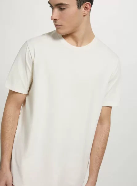 Camiseta De Algodón Con Cuello Redondo Alcott Sa3 Sand Light Camisetas Hombre