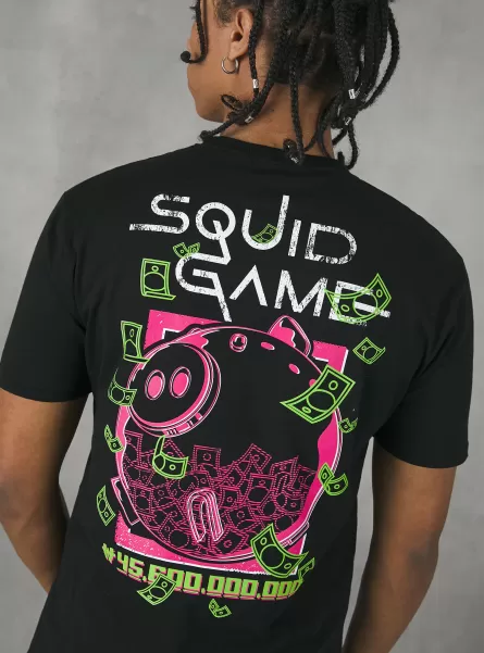 Hombre Camiseta Squid Game / Alcott Camisetas Bk1 Black