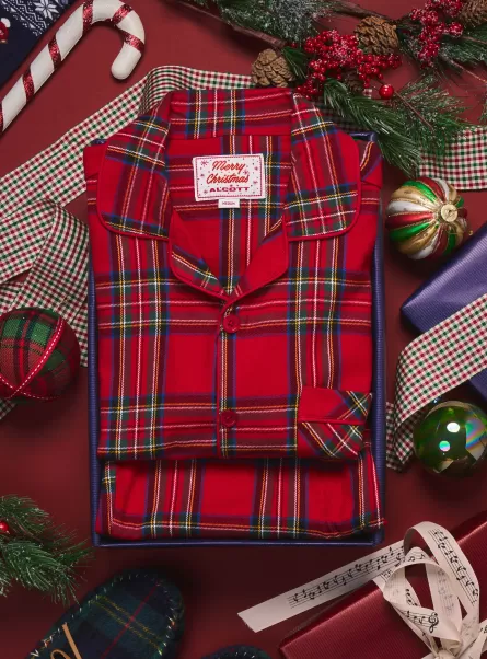 Alcott Pijamas Rd2 Red Medium Hombre Pigiama Christmas Family Collection In Tartan