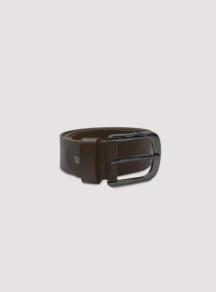 Br1 Brown Dark Cinturones Hombre Alcott Cinturón Básico Efecto Piel